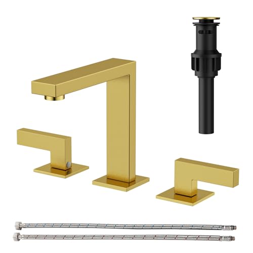 Bathroom Sink Faucets 3 Hole Vanity Faucet with Drain