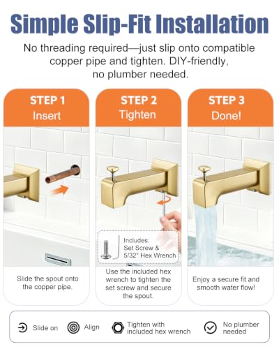 6.3 Inch Tub Spout with Diverter