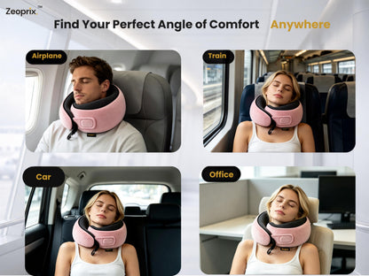 Travel Neck Pillow for Airplane (Pink)