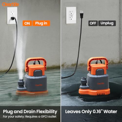Submersible Utility Water Pump (1/4 HP Sump Pump)