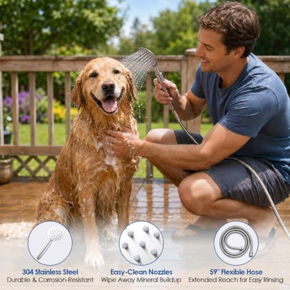 Outdoor Shower System with Hot and Cold Valve