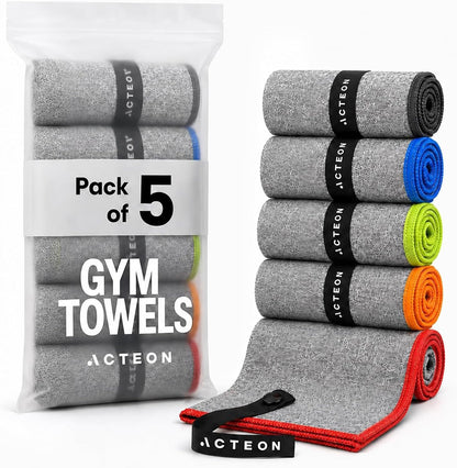 Gym Towels 5 Pack (Pack of 5 / Heather Grey)