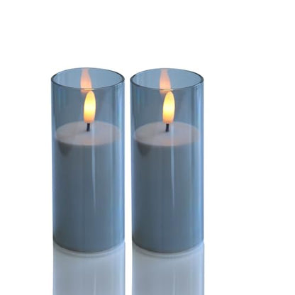 2 Pack LED Battery Operated Candles with Timer 2"x 5"