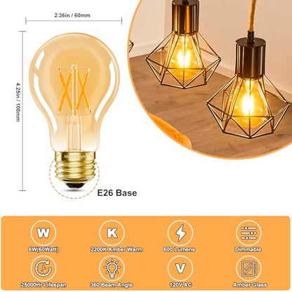 Vintage LED Edison Light Bulbs 60 Watt