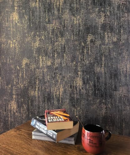 Vintage Metallic Peel and Stick Wallpaper Textured Industrial Metallic Concrete Wall Paper