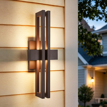 Modern 23" LED Outdoor Wall Sconce (1Pack Large 23"H Textured Bronze)