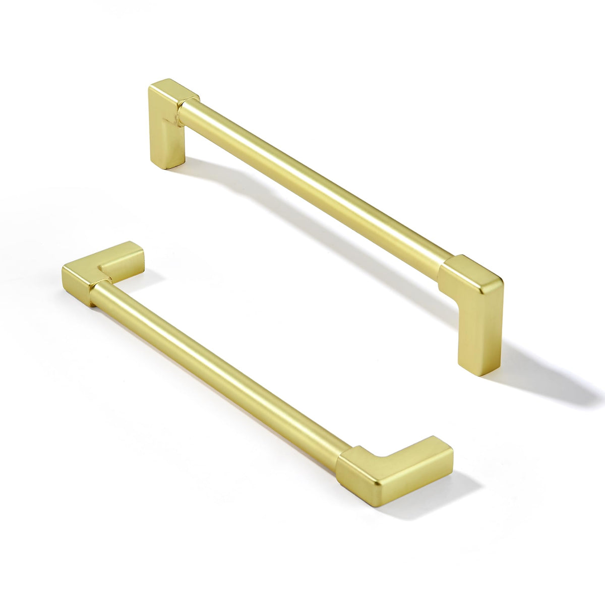 10 Pack Cabinet Pulls 6.3" (Brushed Gold / 6.3"(160mm)Hole Center-10Pcs)