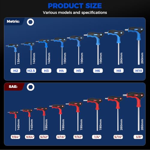 T handle Allen Wrench Set