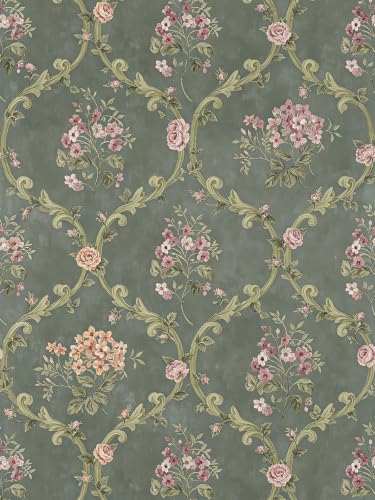 Floral Peel and Stick Wallpaper Boho Cantact Paper 16.9in×118in