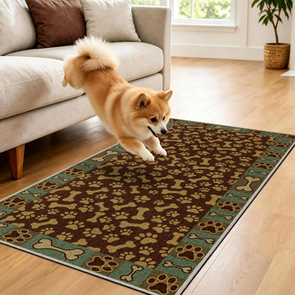Waterproof 2x3 Small Rug (Paw Brown / 2' x 3' (Runner))