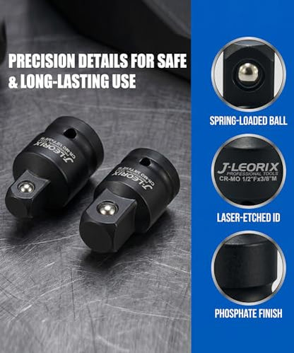 Impact Socket Adapter and Reducer Set