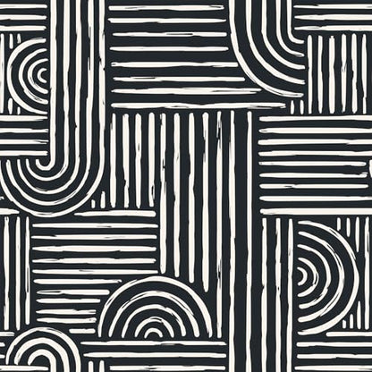 Geometric Peel and Stick Wallpaper Modern Mid Century Geometric Abstract Wall Paper