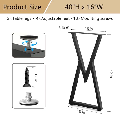 Metal Table Legs (40 IN)
