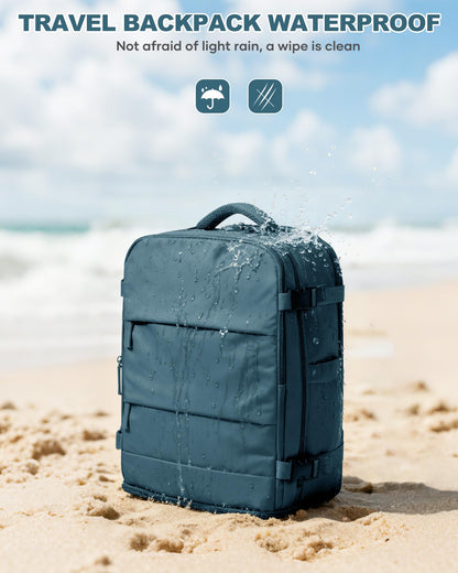 Travel Backpack Carry On for Women Man Gym Backpack with Laptop Compartment Mochila de Viaje Teacher Personal Item Backpacks Airplane Accessories Must Haves Peacock Blue (Peacock Blue / 20 liters)