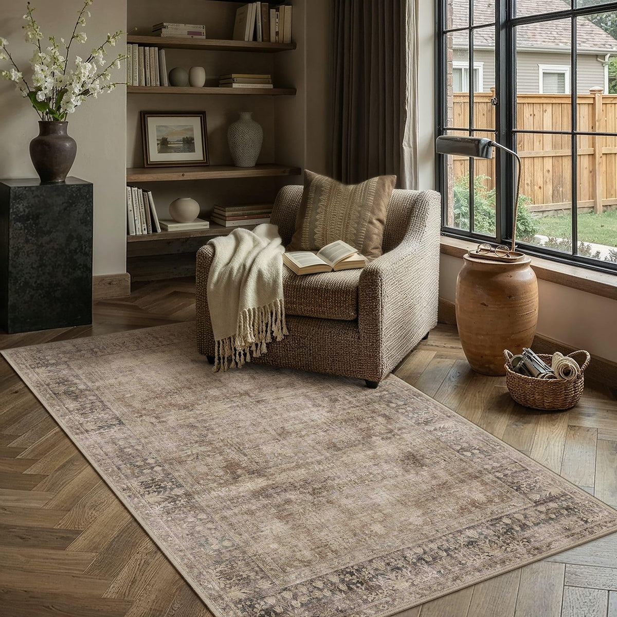 Taupe 4x6 Neutral Area Rugs for Living Room (Taupe / 4' x 6' (Rectangular))