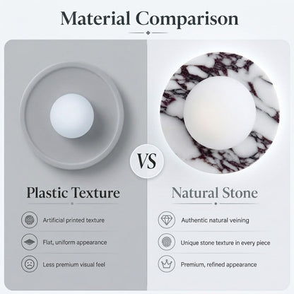 7.9 Inch Natural Alabaster Wall Sconce Milk Glass Globe G9 Hardwired Light (Calacatta Viola)