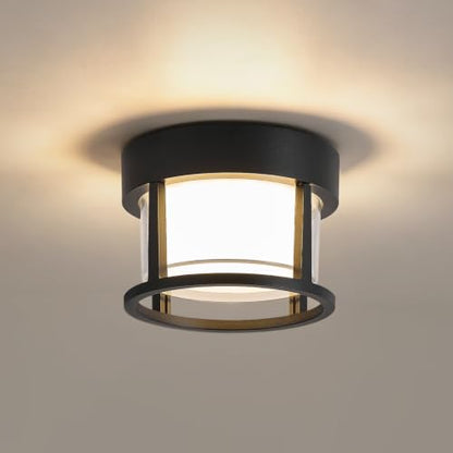 Black Porch LED Ceiling Light