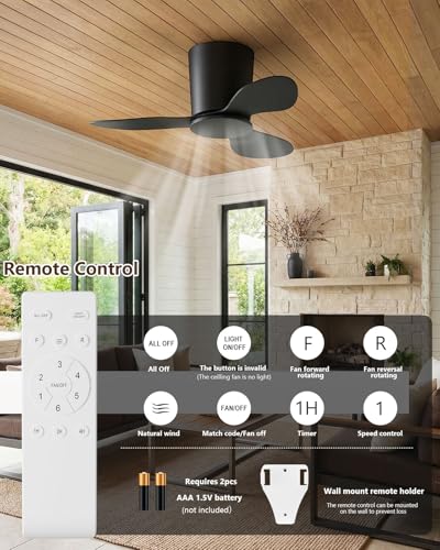 Ceiling Fan No Light 25In Flush Mount Ceiling Fans Without Lights 6