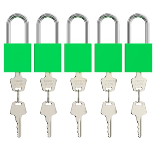 5 Pack Aluminum Safety Padlocks