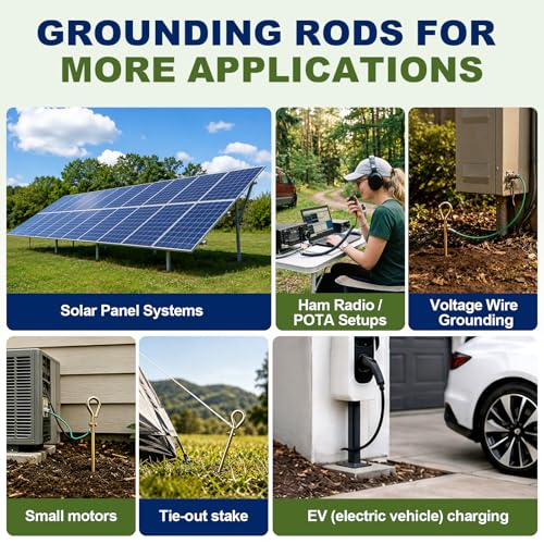 Portable Ground Rod Grounding Pin with Ground Wire Lug