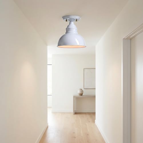 Flush Mount Ceiling Light Farmhouse Industrial Metal Dome Shade
