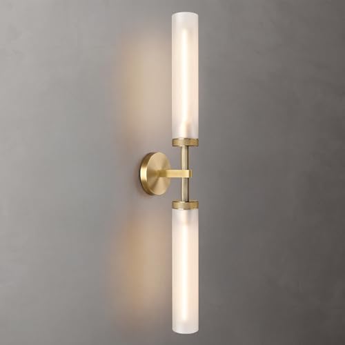 Brass Knurled Wall Sconce 18"