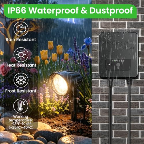 All-in-One LED Low Voltage Landscape Lighting Kit 12W Pathway Lights