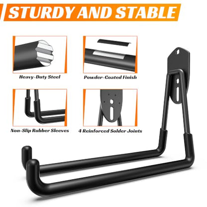 Wall Mounted Garage Storage Hooks Set