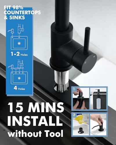 Kitchen Faucet with Pull Down Sprayer (Matte Black-05)