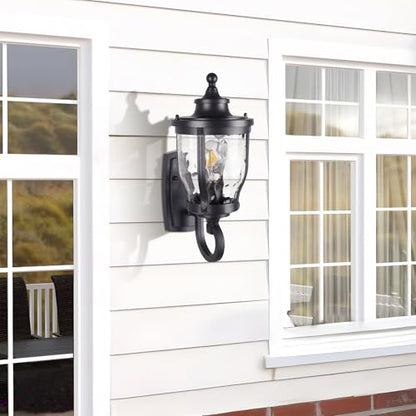 15" Outdoor Wall Light Lantern (09-BK)