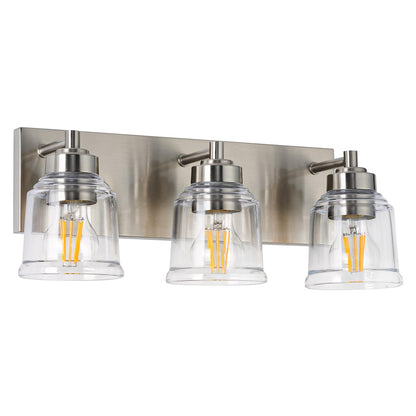 Brushed Nickel Bathroom Light Fixtures (Brushed Nickel / 3 Lights)