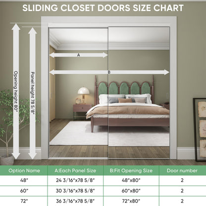 72''x80'' Mirror Closet Doors (72''x80'')