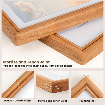 12x16 Picture Frame (Natural Solid Cherry / 12x16-1P)