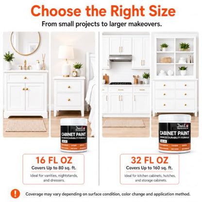 Cabinet Paint (White / 16 Fl Oz (Pack of 1))