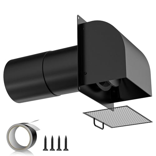 Hooded Wall Vent with Magnetic Flap and Removable Mesh