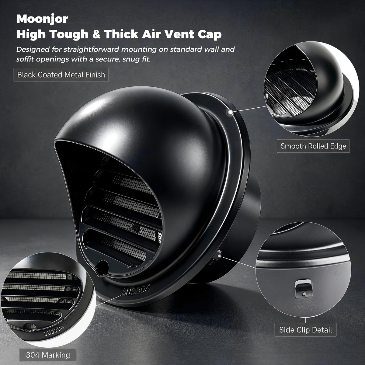 6inch Vent Cap for Wall (6inch Wide Cap)