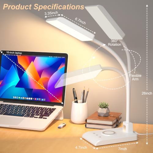 Desk Lamp with Wireless Charger