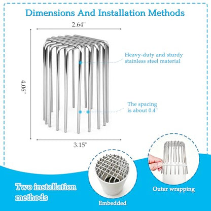 4 Pack Gutter Downspout Guard Stainless Steel