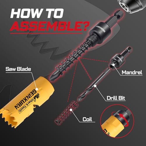 7/8 Inch(22mm) Hole Saw, 2PCS HSS Bi-Metal Hole Saw Kit with Shark Tooth Hole Cutter for Wood,Drywall, PVC Boards and Thin Metal (2 PCS 7/8")