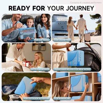 Packing Cubes for Travel (20 Azure Blue)