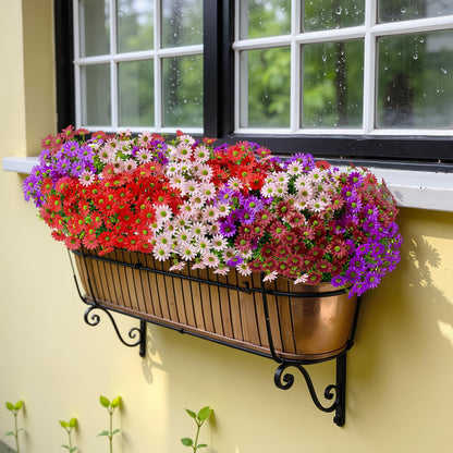 40 Bundles Artificial Daisies Flowers Fake Silk Plant for Indoor Outdoor Decor (Redpurplebrownpink)