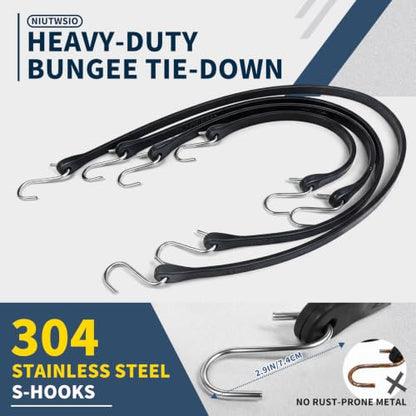 Bungee Cords with 304 Stainless Steel S Hooks