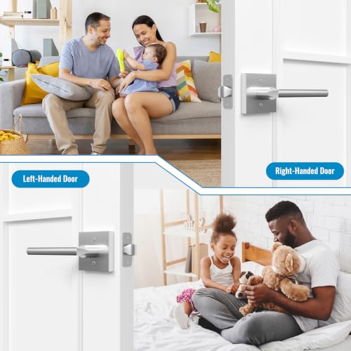 3 Pack Satin Nickel Passage Door Lever (Satin Nickel)