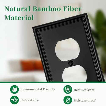 Natural Bamboo Fiber Outlet Covers and Light Switch Covers