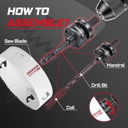 6 Inch(152mm) Hole Saw, 1PC HSS Bi-Metal Hole Saw Kit with Shark Tooth Hole Cutter for Wood,Drywall, PVC Boards and Thin Metal (1 PCS 6")