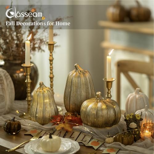 Fall Decor Glass Pumpkins