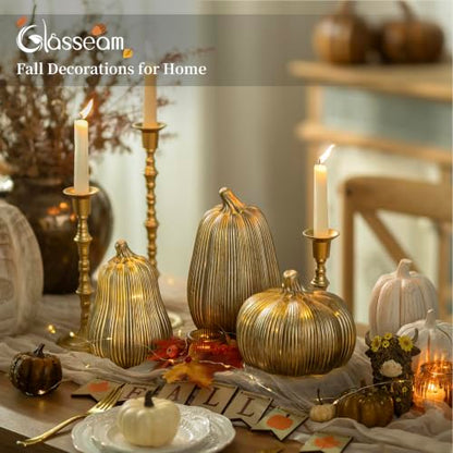 Fall Decor Glass Pumpkins