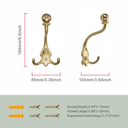 Coat Hooks Towel Hooks Robe Hooks Decorative Wall Hooks for Bathroom Bedroom Kitchen Towel Robe Bathroom Hardware