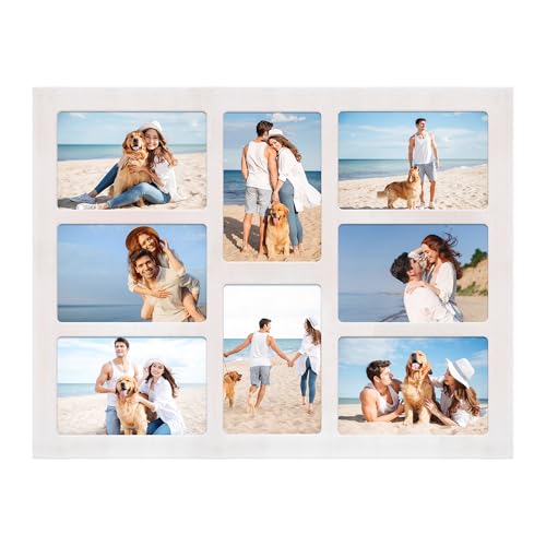 4x6 Collage Picture Frame (Rustic White / 13x17in (1Pack))