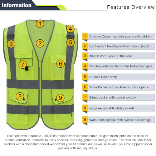 High Visibility Reflective Safety Vest